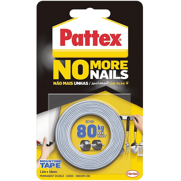 شريط لاصق وجهين باتكس pattex mounting tape 80Kg