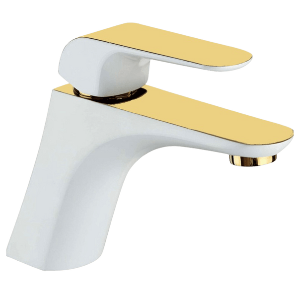 HESANIT-Elite-158mm-خلاط-مغسلة-ذهبي-أبيض-هزنت-إيليت